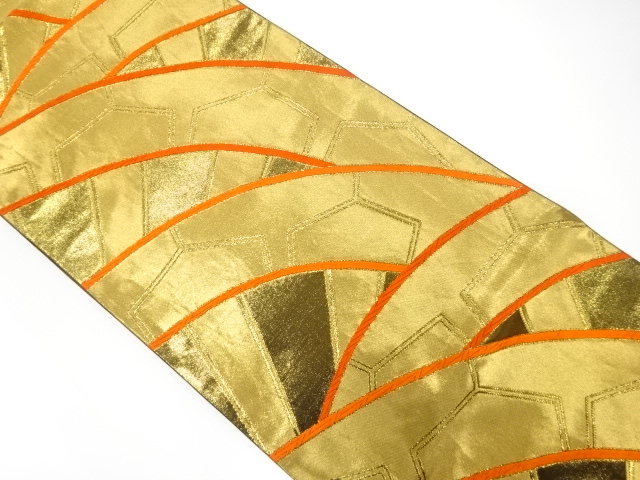 片輪車模様織り出し　袋帯